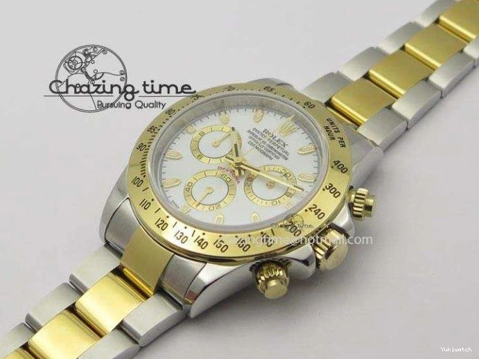 YG Bracelet Dial On Edition JF Daytona A7750 YG Best SS SS 116523 White 0106